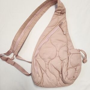 Vera Bradley Featherweight Sling Backpack in Rose Quartz